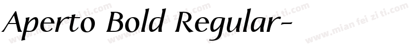 Aperto Bold Regular字体转换